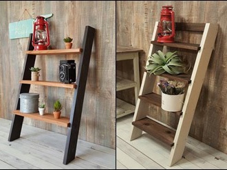 〈DIYレシピ〉はしごのように立て掛けて『ラダーラック』